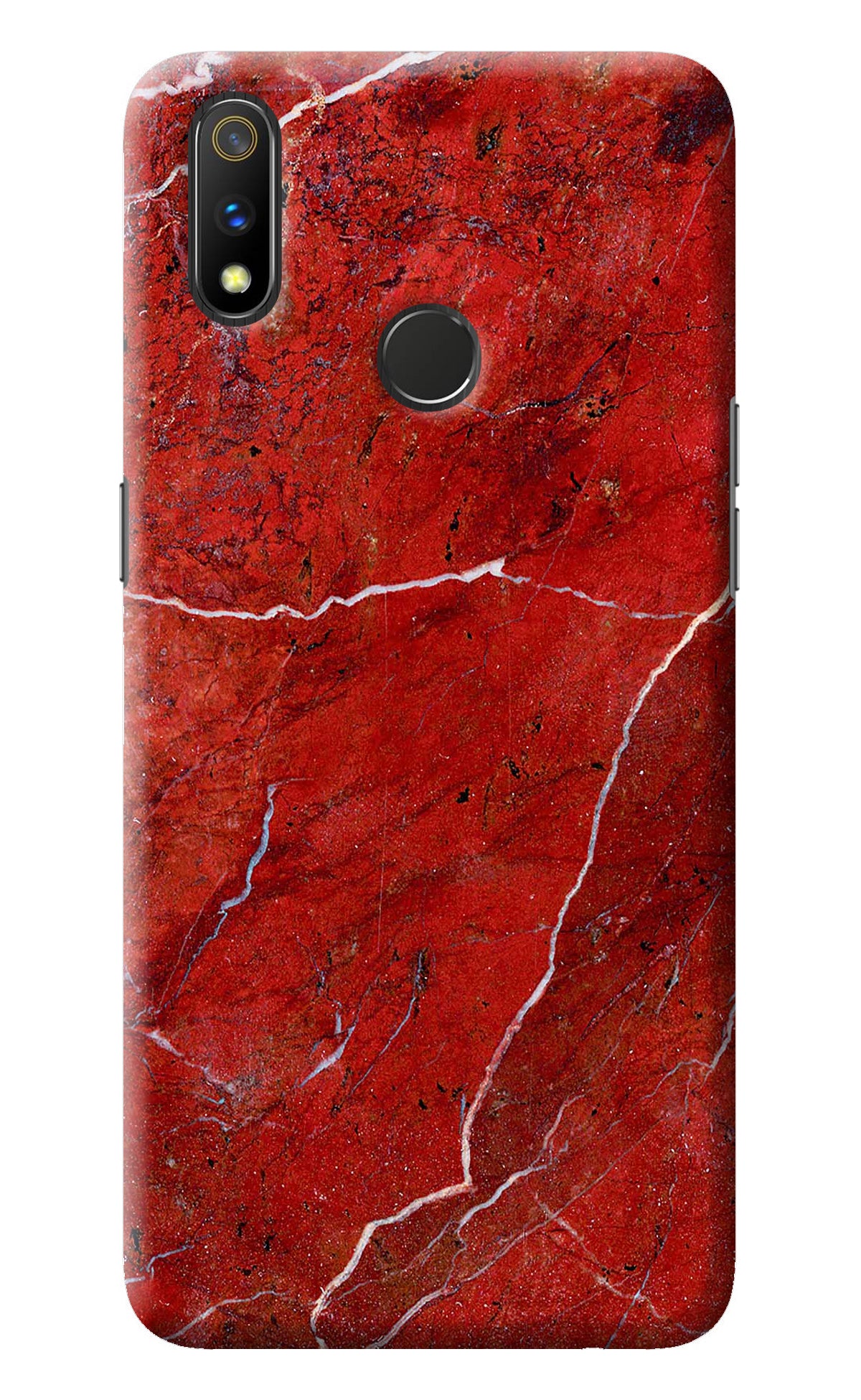 Red Marble Design Realme 3 Pro Back Cover