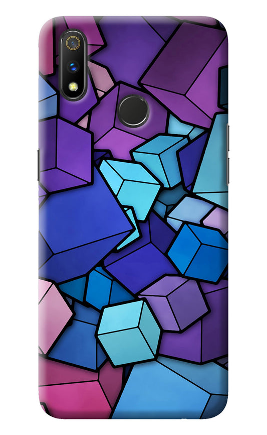 Cubic Abstract Realme 3 Pro Back Cover