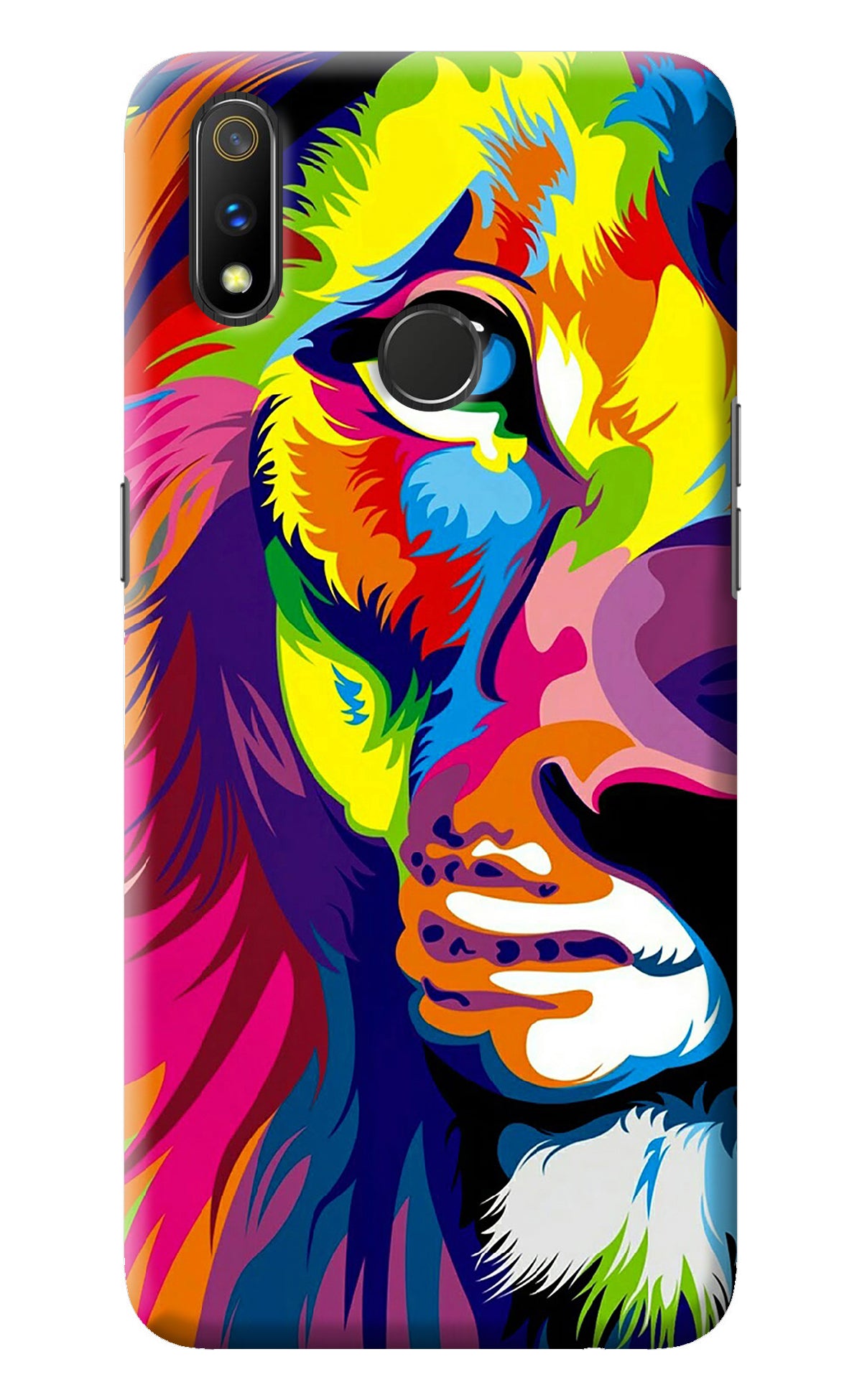 Lion Half Face Realme 3 Pro Back Cover