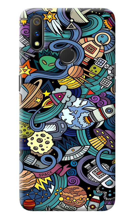 Space Abstract Realme 3 Pro Back Cover