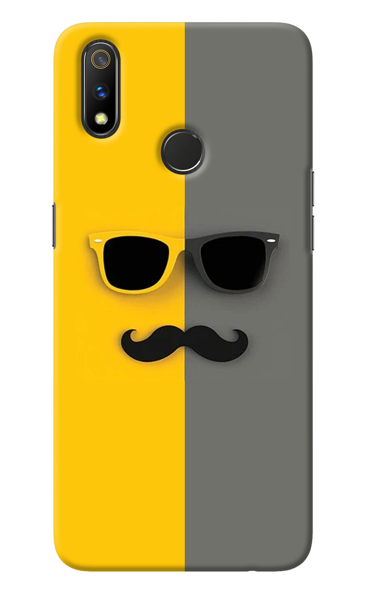 Sunglasses with Mustache Realme 3 Pro Back Cover