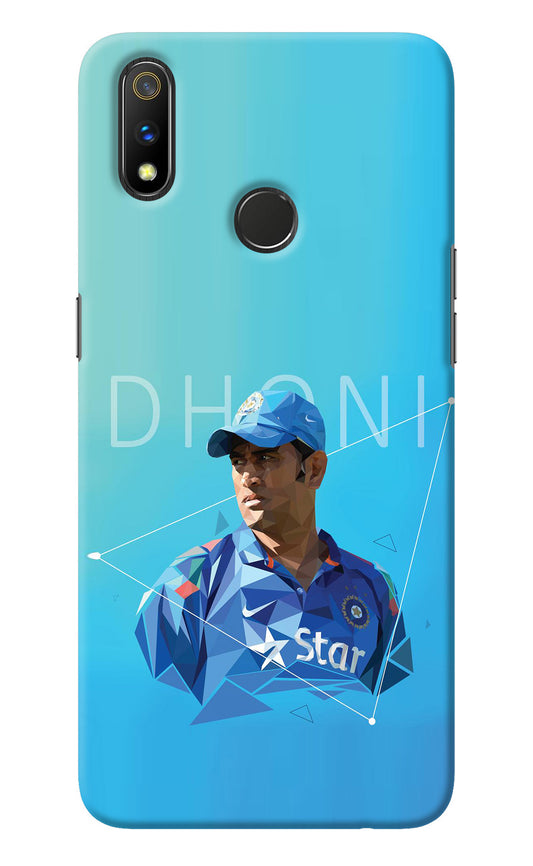 Dhoni Artwork Realme 3 Pro Back Cover