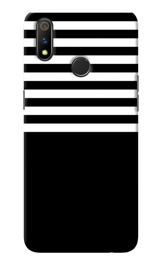Black and White Print Realme 3 Pro Back Cover