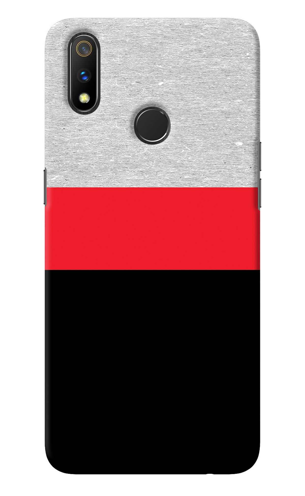 Tri Color Pattern Realme 3 Pro Back Cover