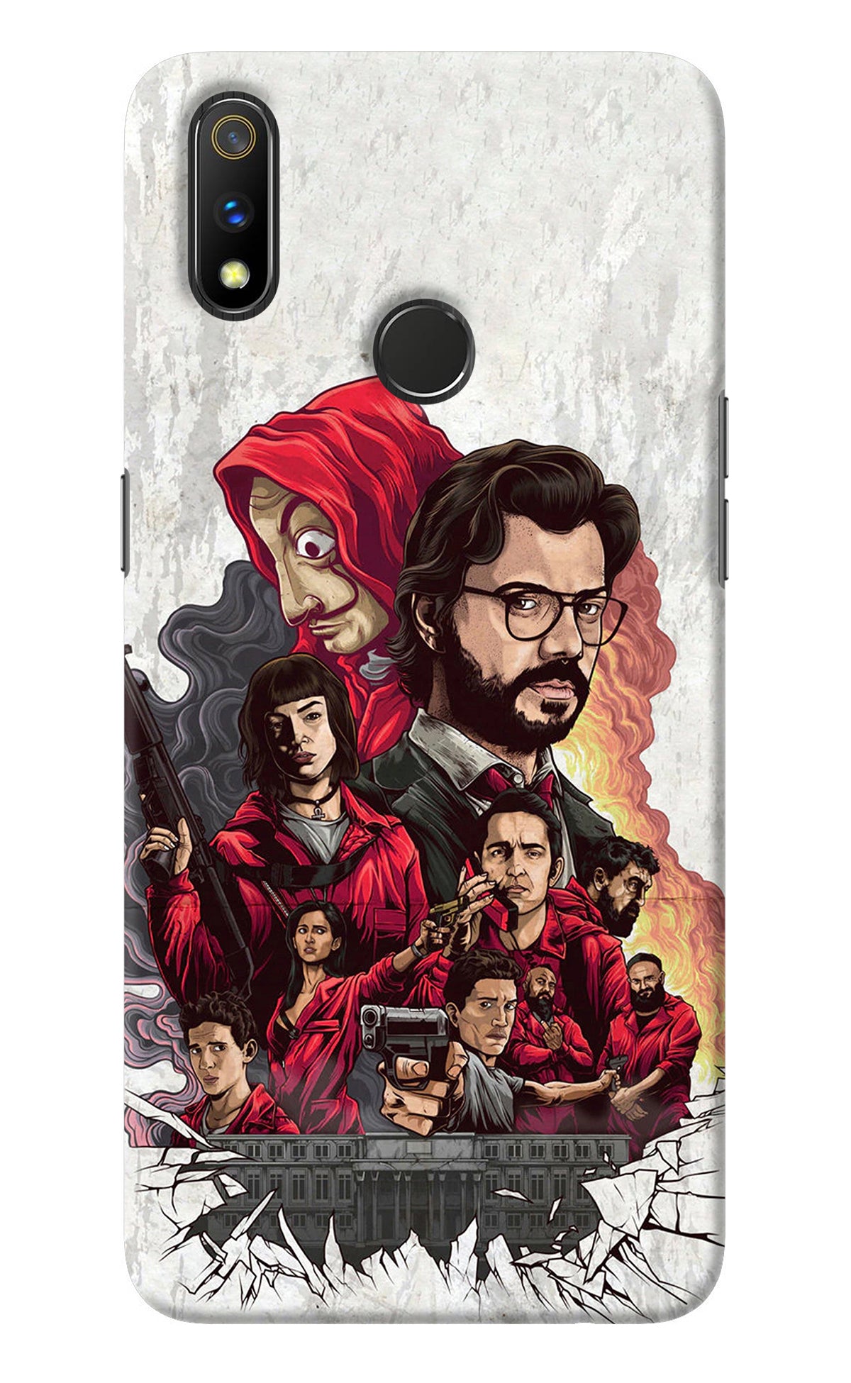 Money Heist Artwork Realme 3 Pro Back Cover