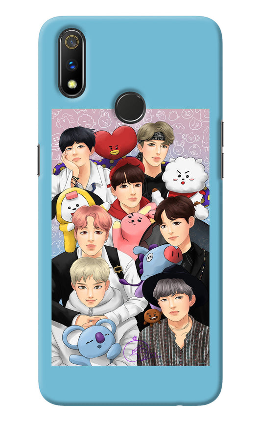 BTS with animals Realme 3 Pro Back Cover