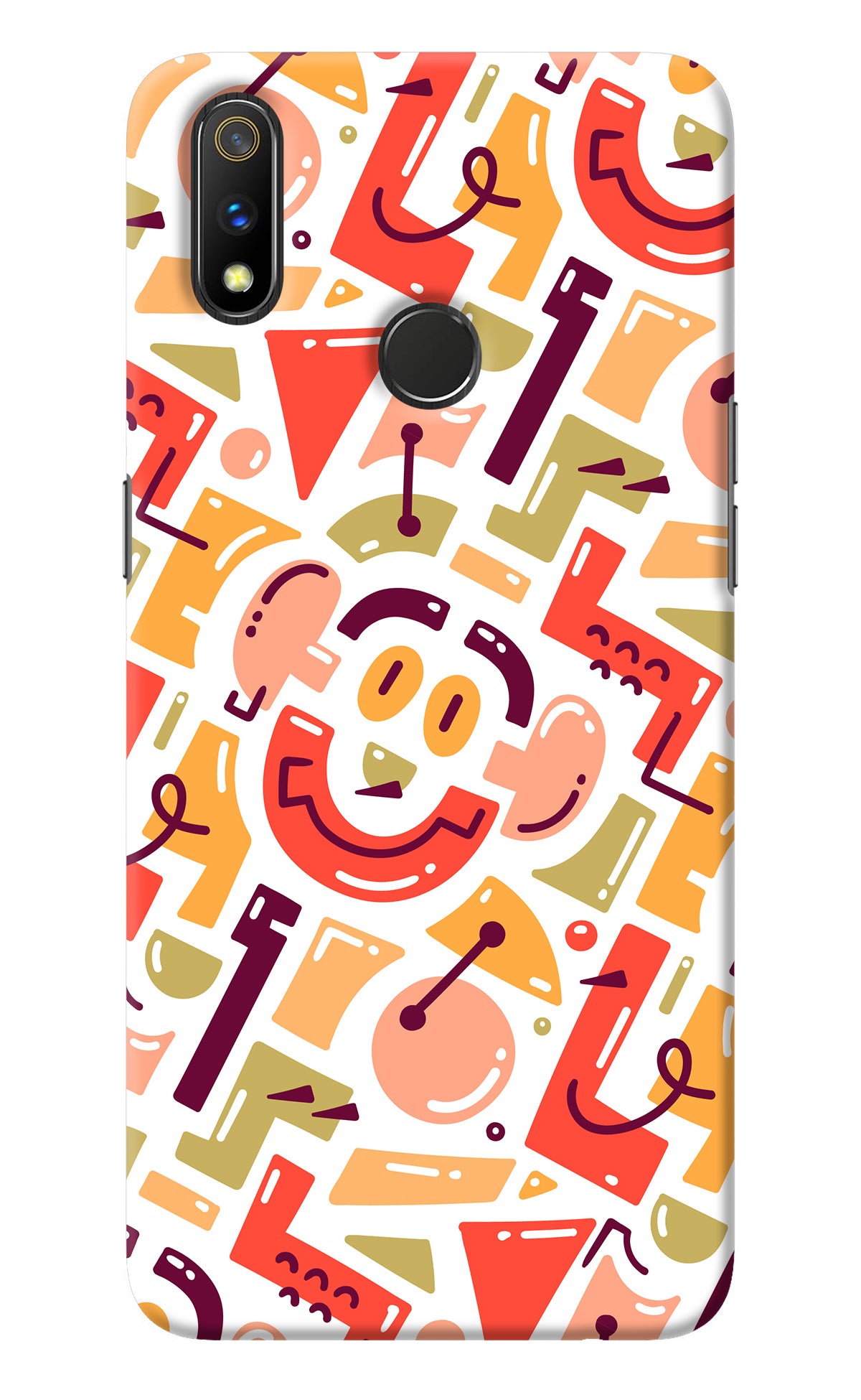 Doodle Pattern Realme 3 Pro Back Cover