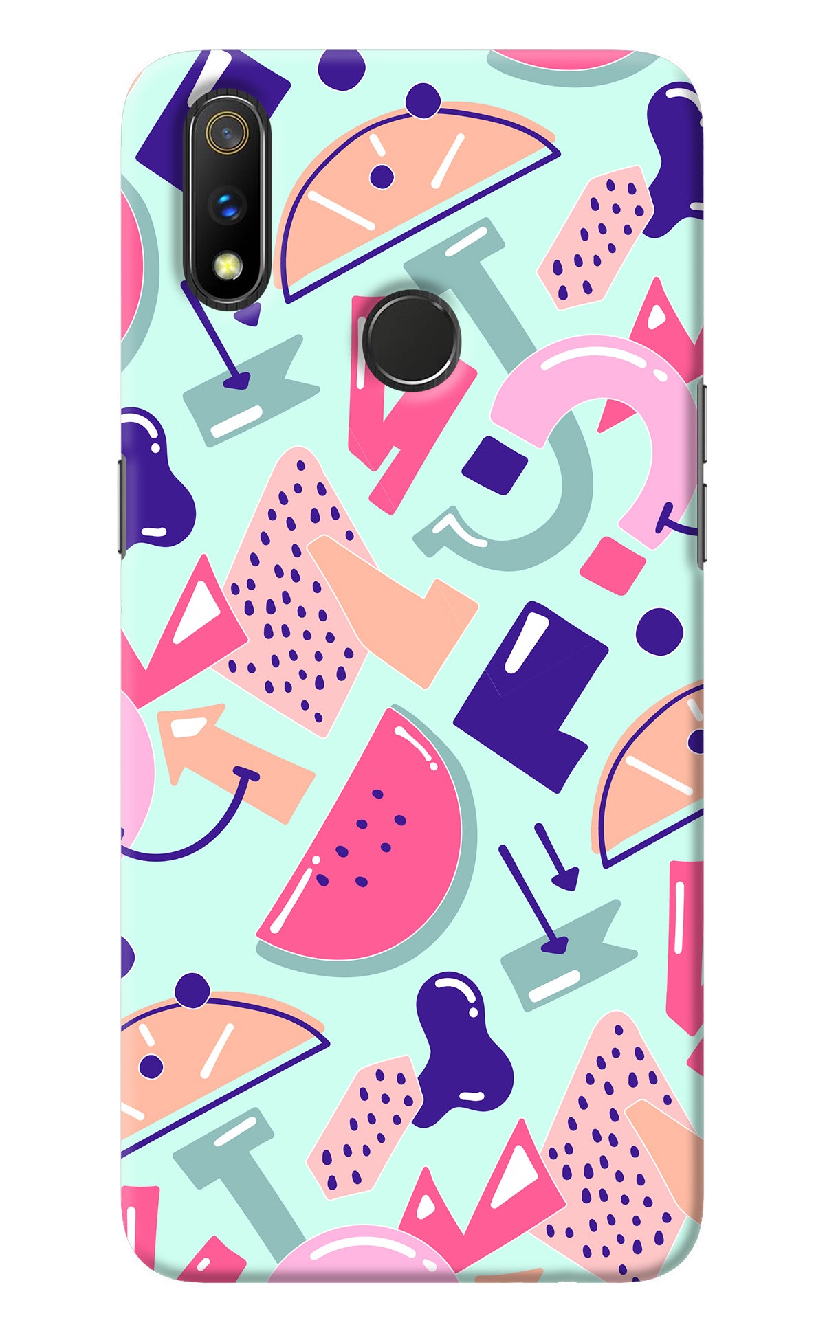 Doodle Pattern Realme 3 Pro Back Cover