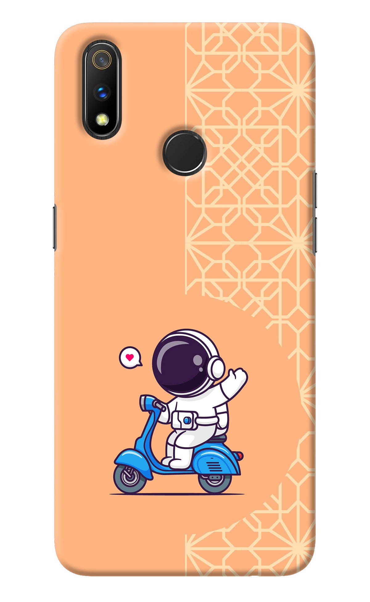 Cute Astronaut Riding Realme 3 Pro Back Cover