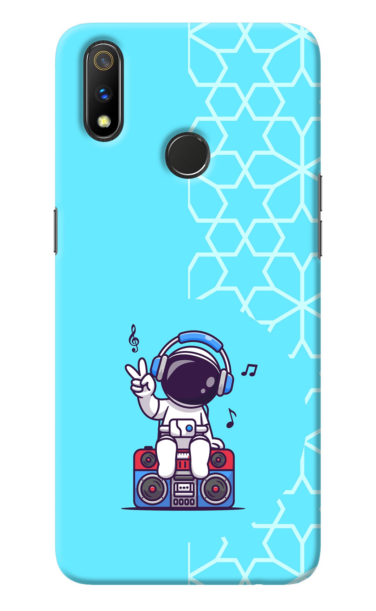 Cute Astronaut Chilling Realme 3 Pro Back Cover