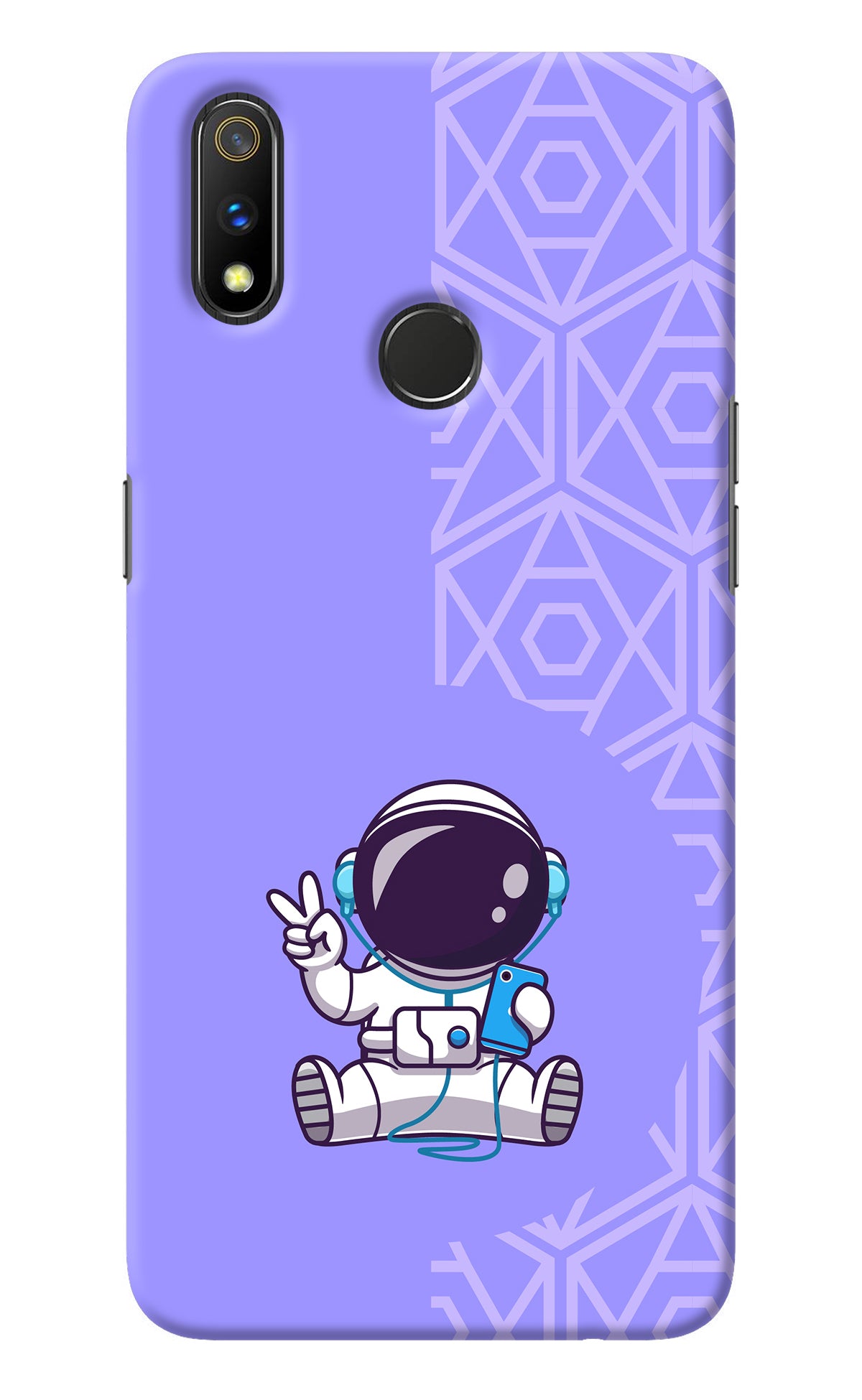 Cute Astronaut Chilling Realme 3 Pro Back Cover