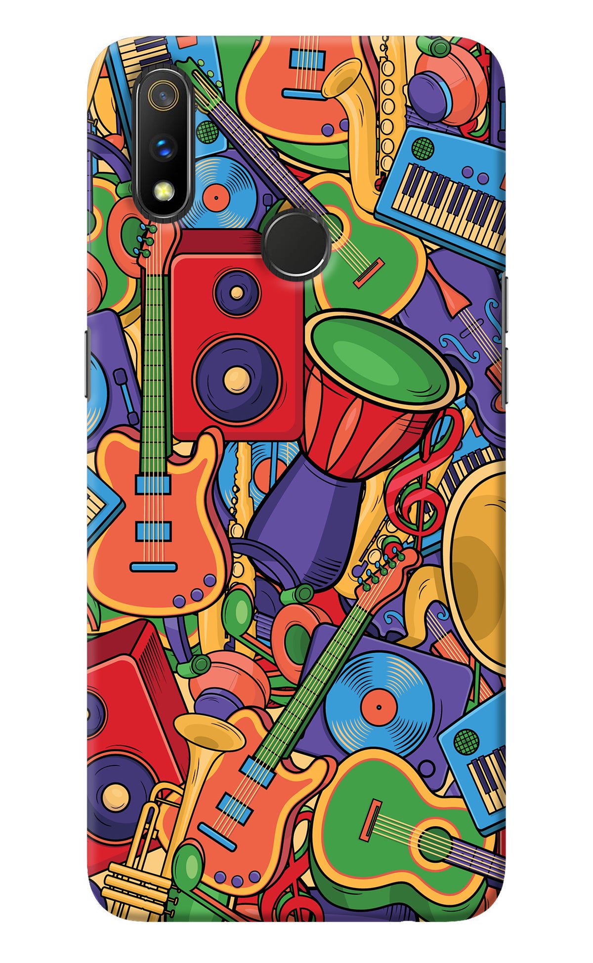 Music Instrument Doodle Realme 3 Pro Back Cover