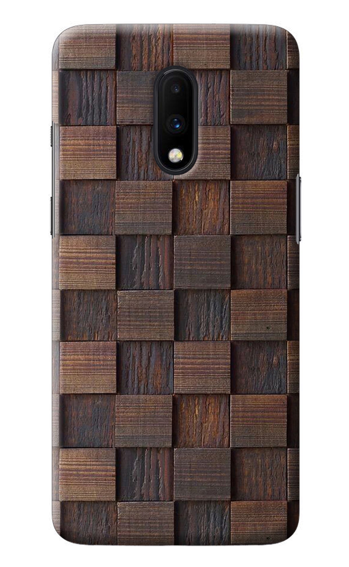Wooden Cube Design Oneplus 7 Back Cover