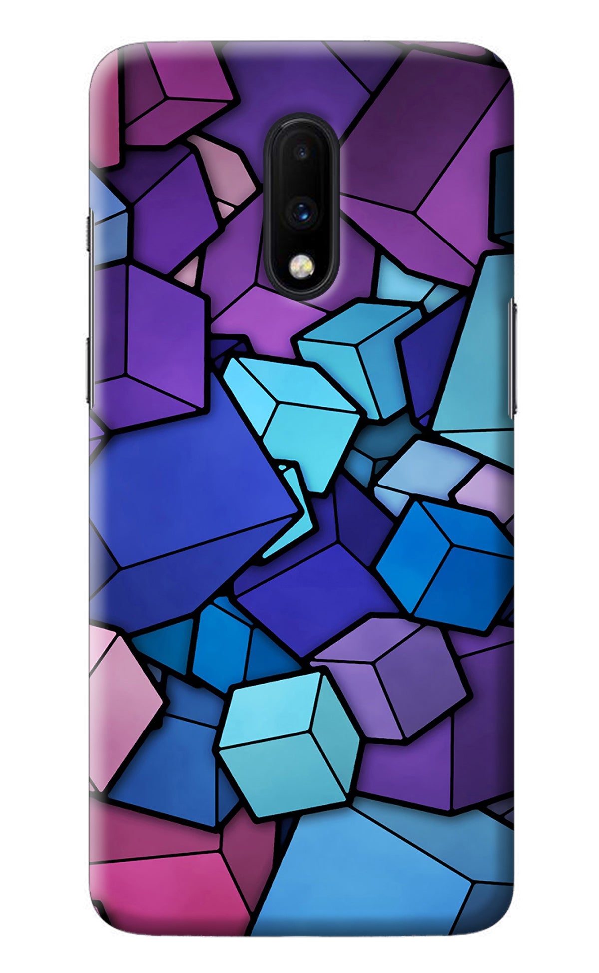 Cubic Abstract Oneplus 7 Back Cover