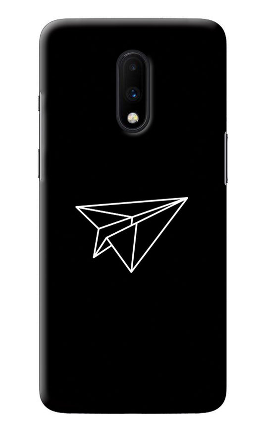 Paper Plane White Oneplus 7 Back Cover