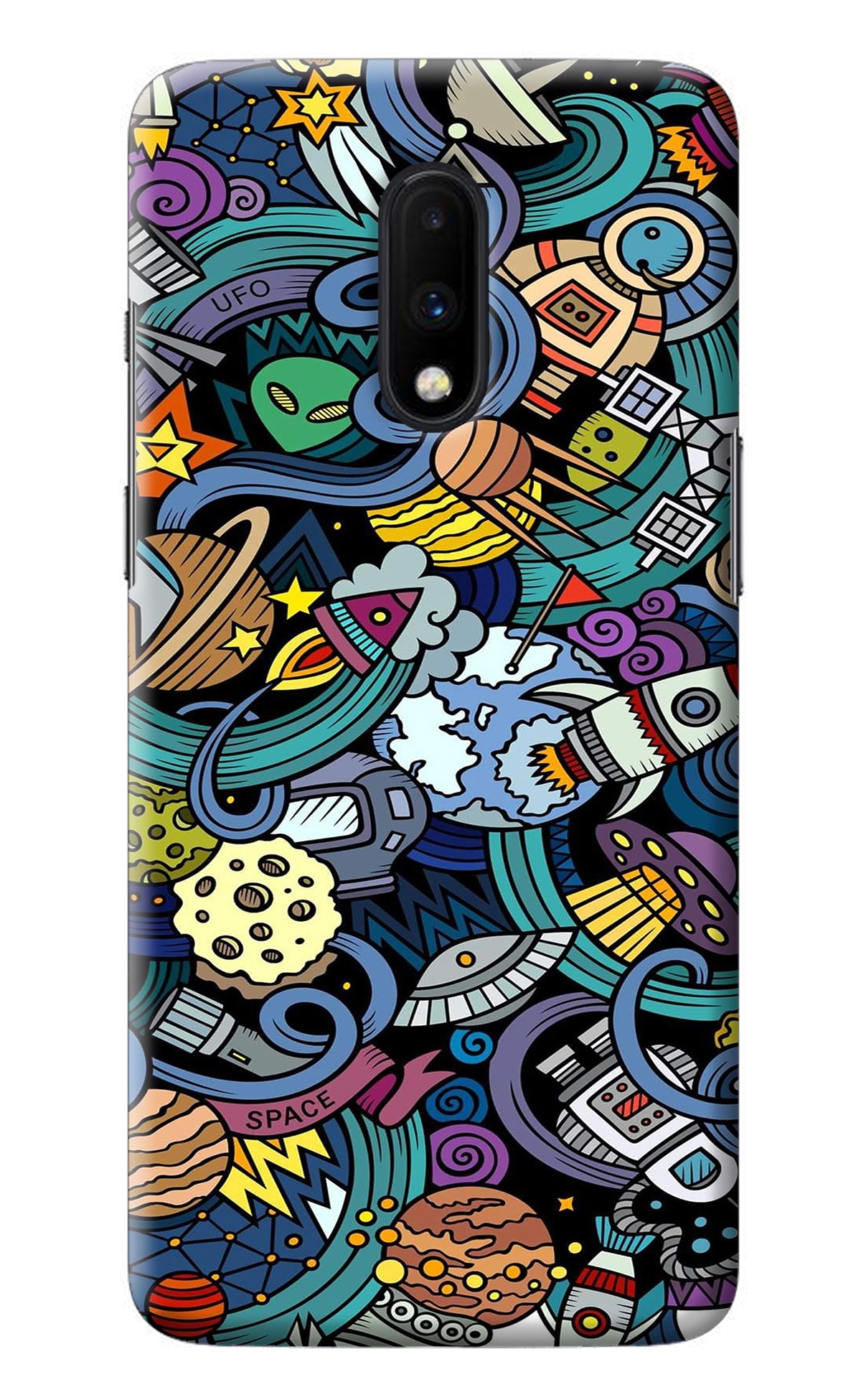 Space Abstract Oneplus 7 Back Cover