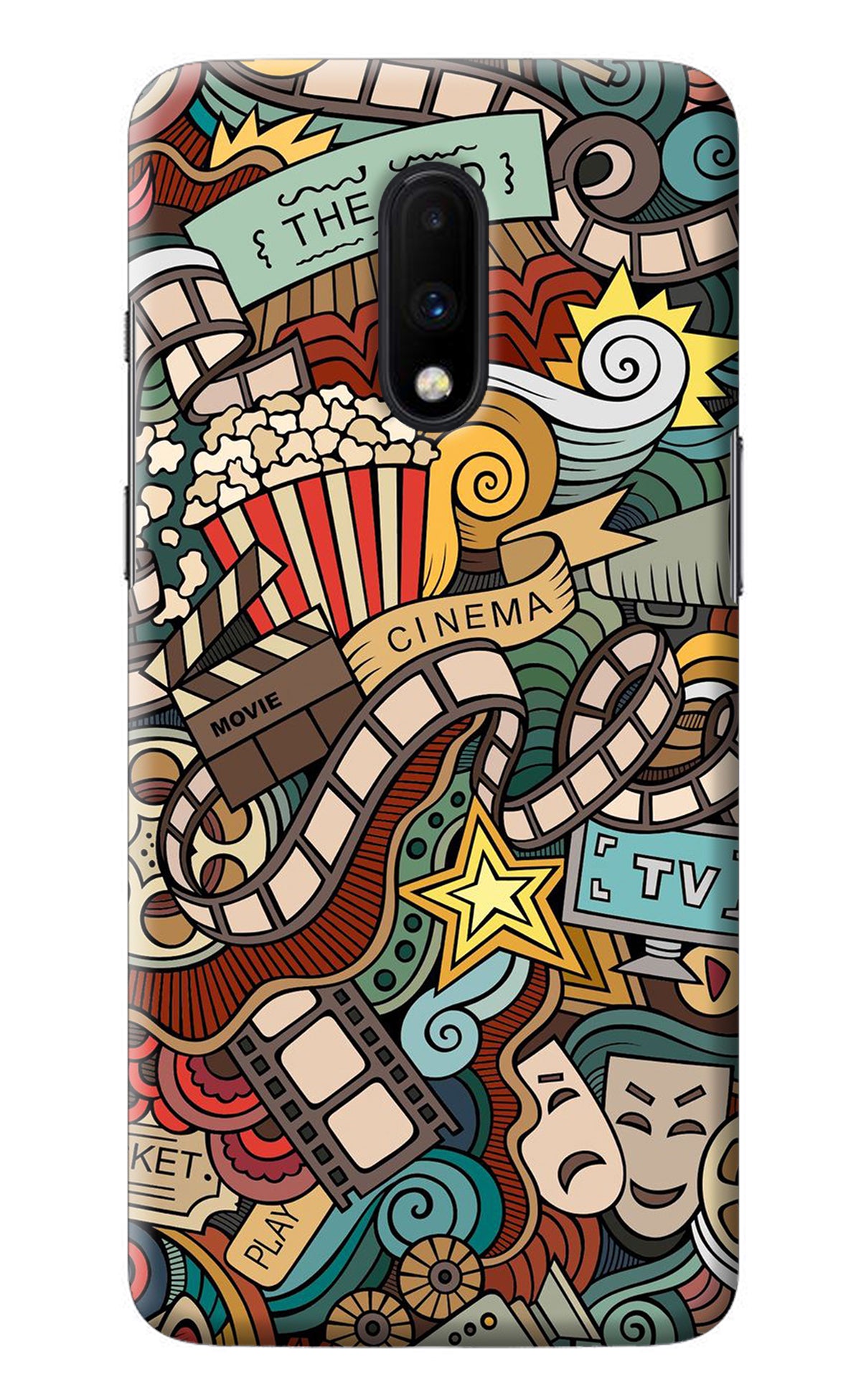 Cinema Abstract Oneplus 7 Back Cover