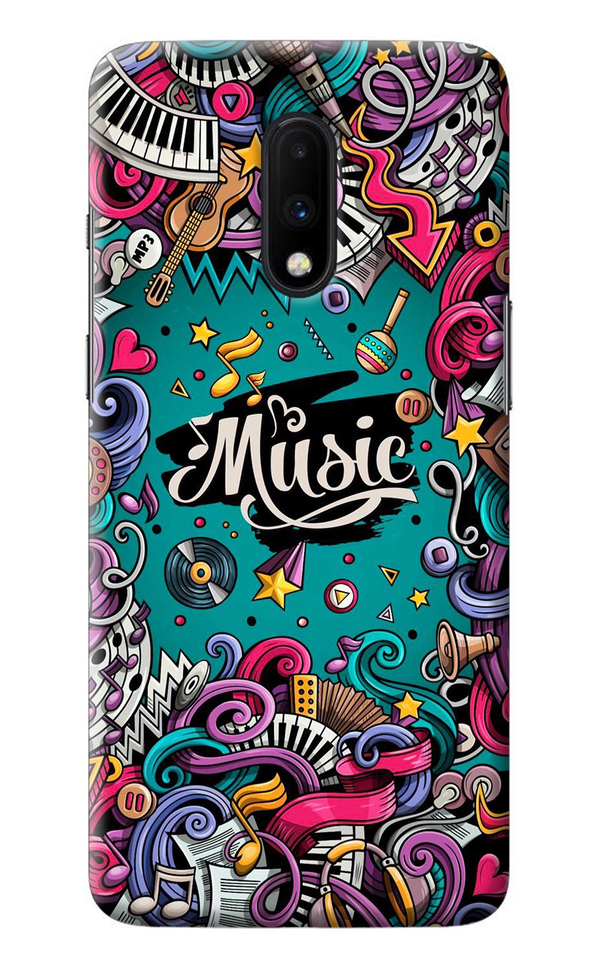 Music Graffiti Oneplus 7 Back Cover