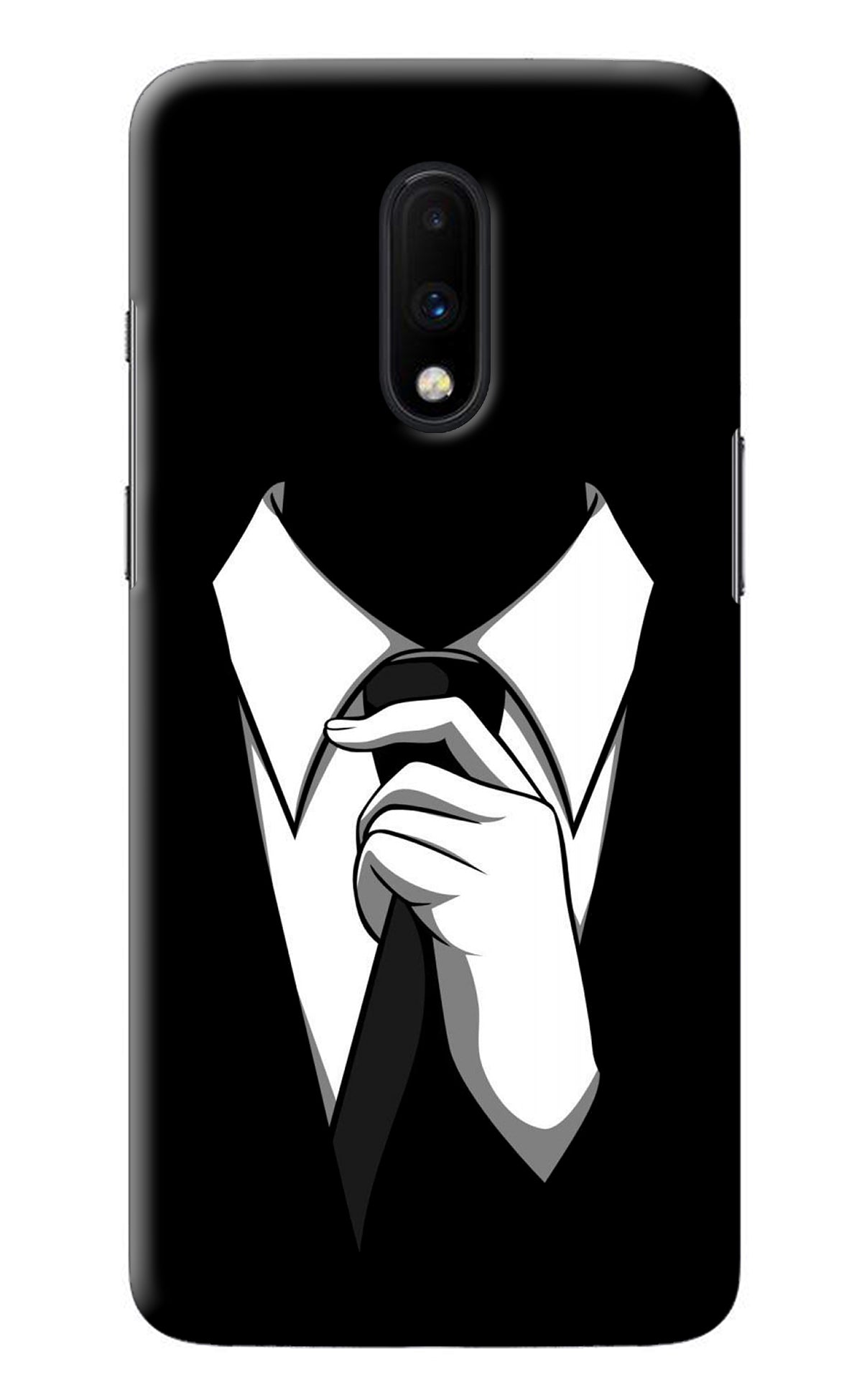 Black Tie Oneplus 7 Back Cover
