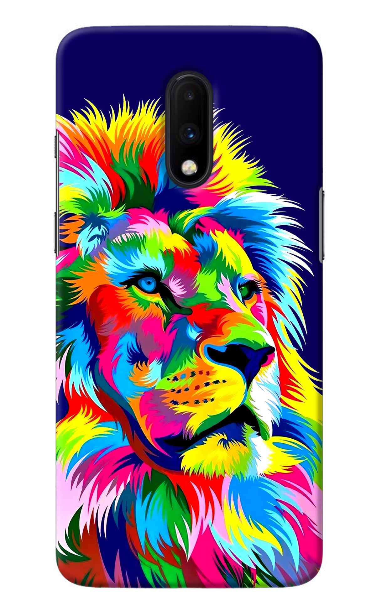 Vector Art Lion Oneplus 7 Back Cover