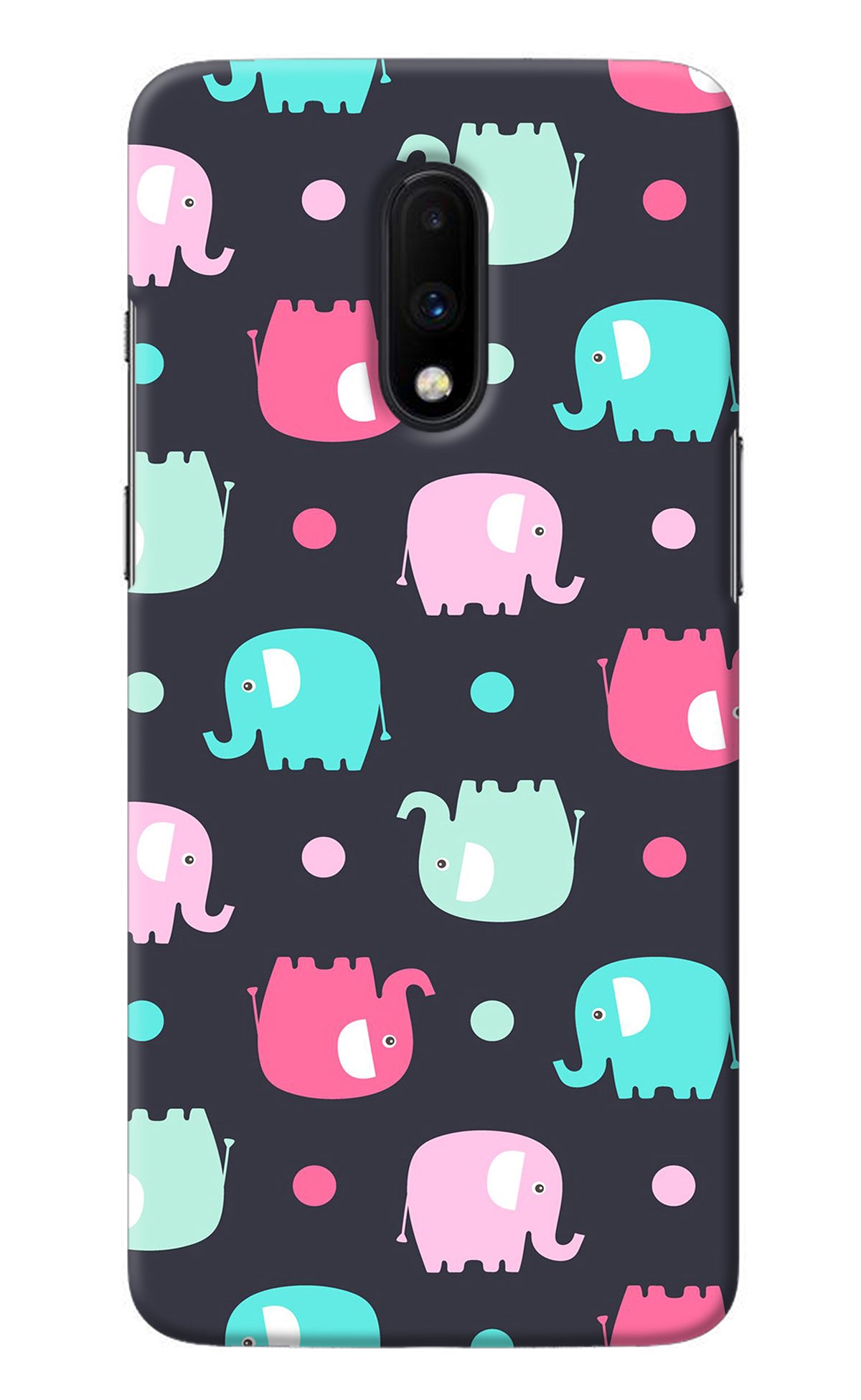 Elephants Oneplus 7 Back Cover