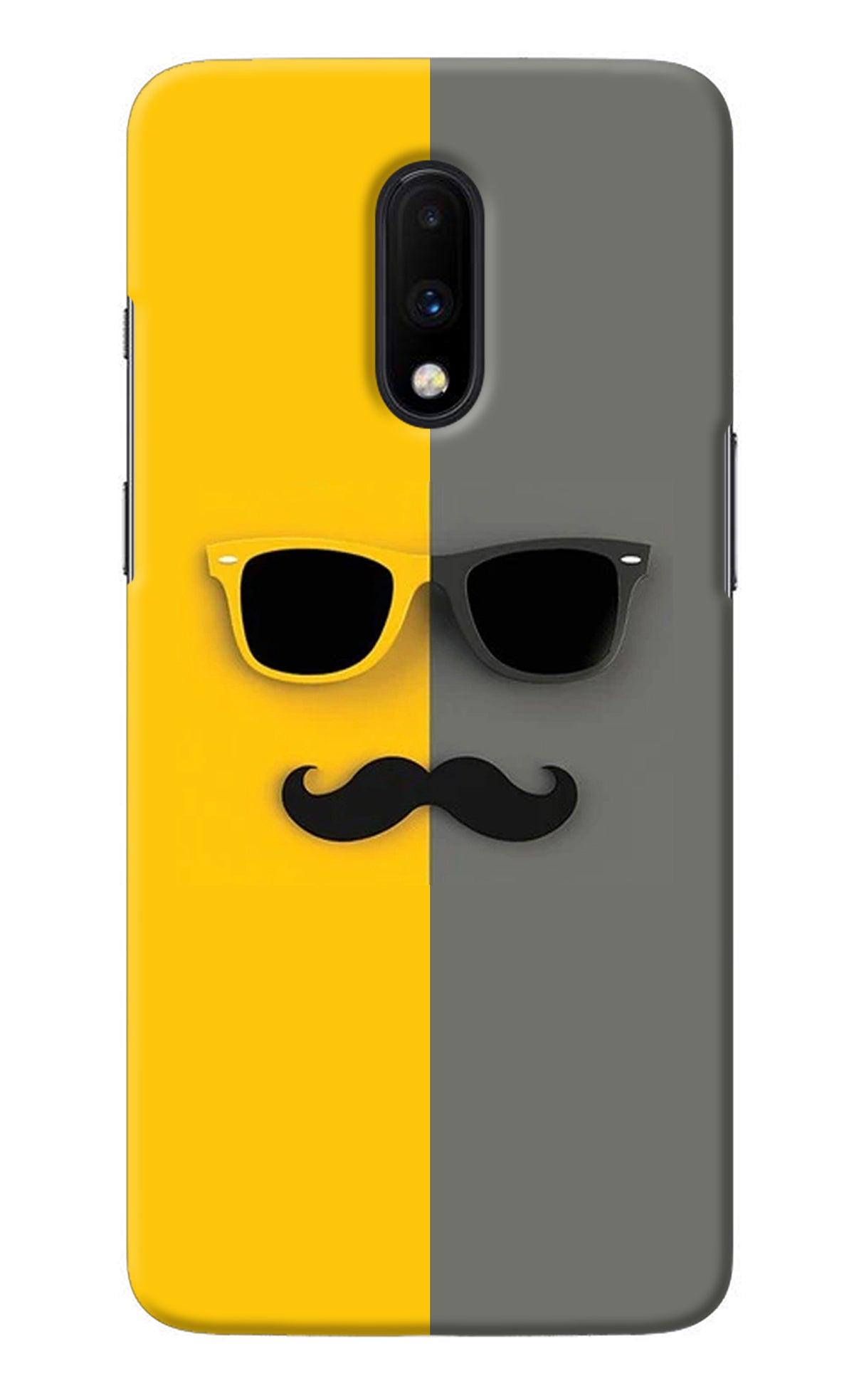 Sunglasses with Mustache Oneplus 7 Back Cover