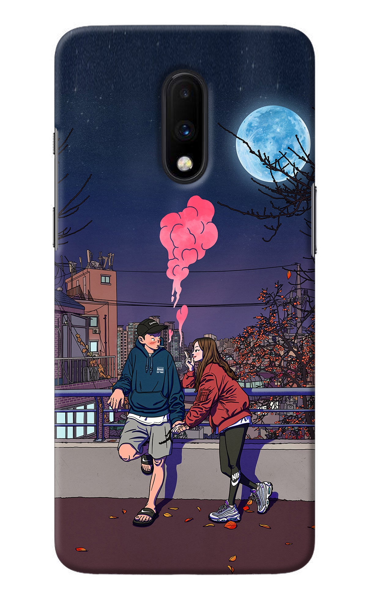 Chilling Couple Oneplus 7 Back Cover