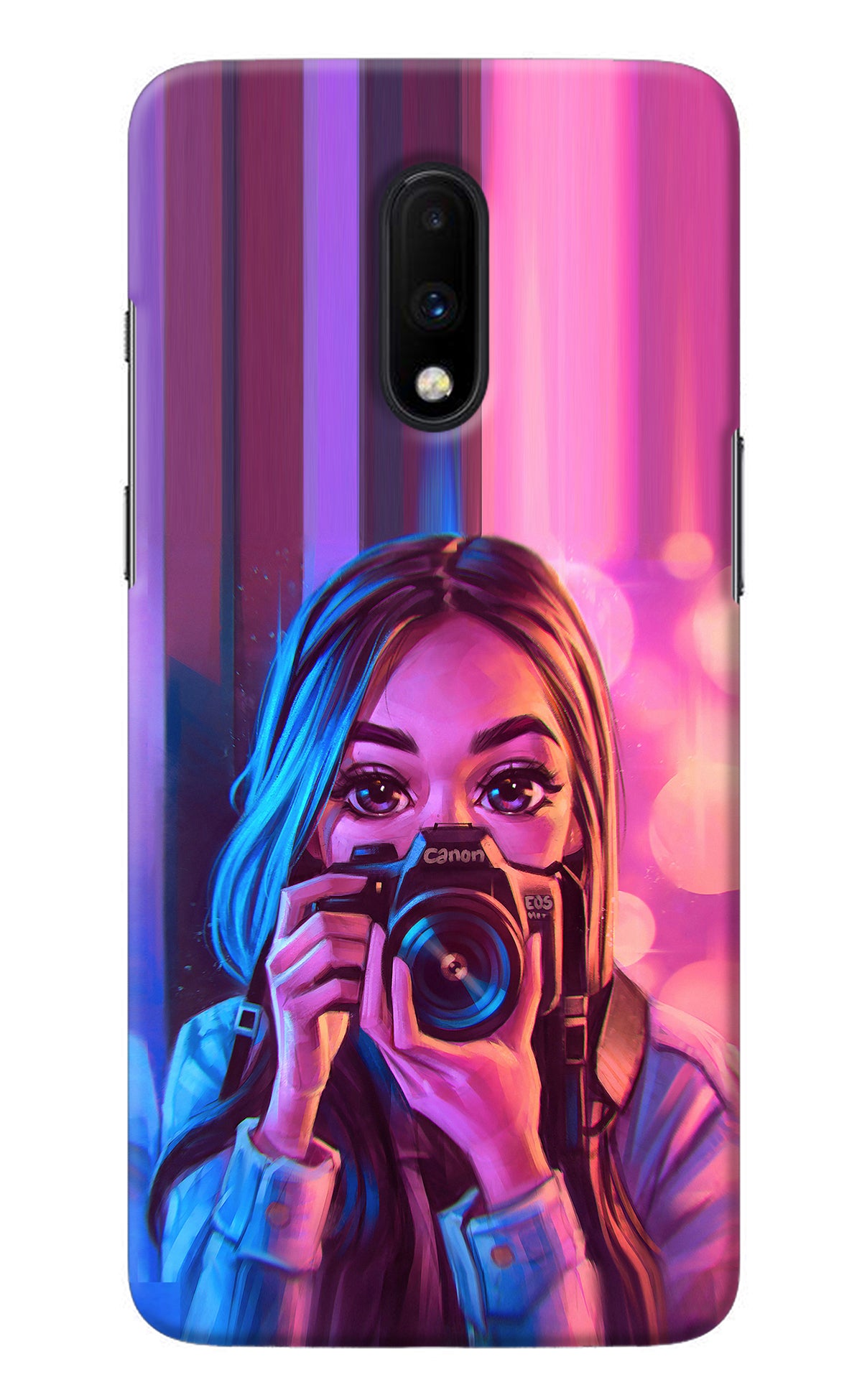 Girl Photographer Oneplus 7 Back Cover