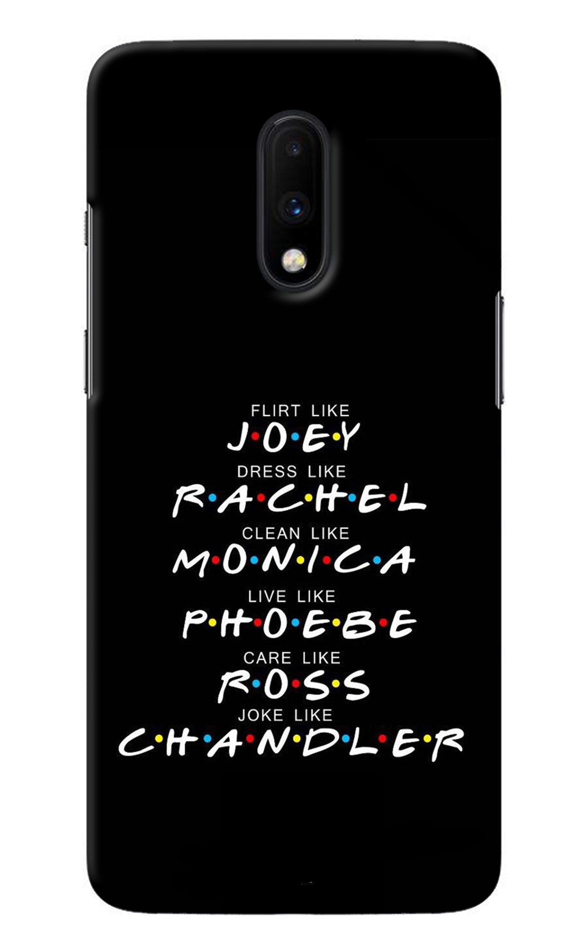 FRIENDS Character Oneplus 7 Back Cover