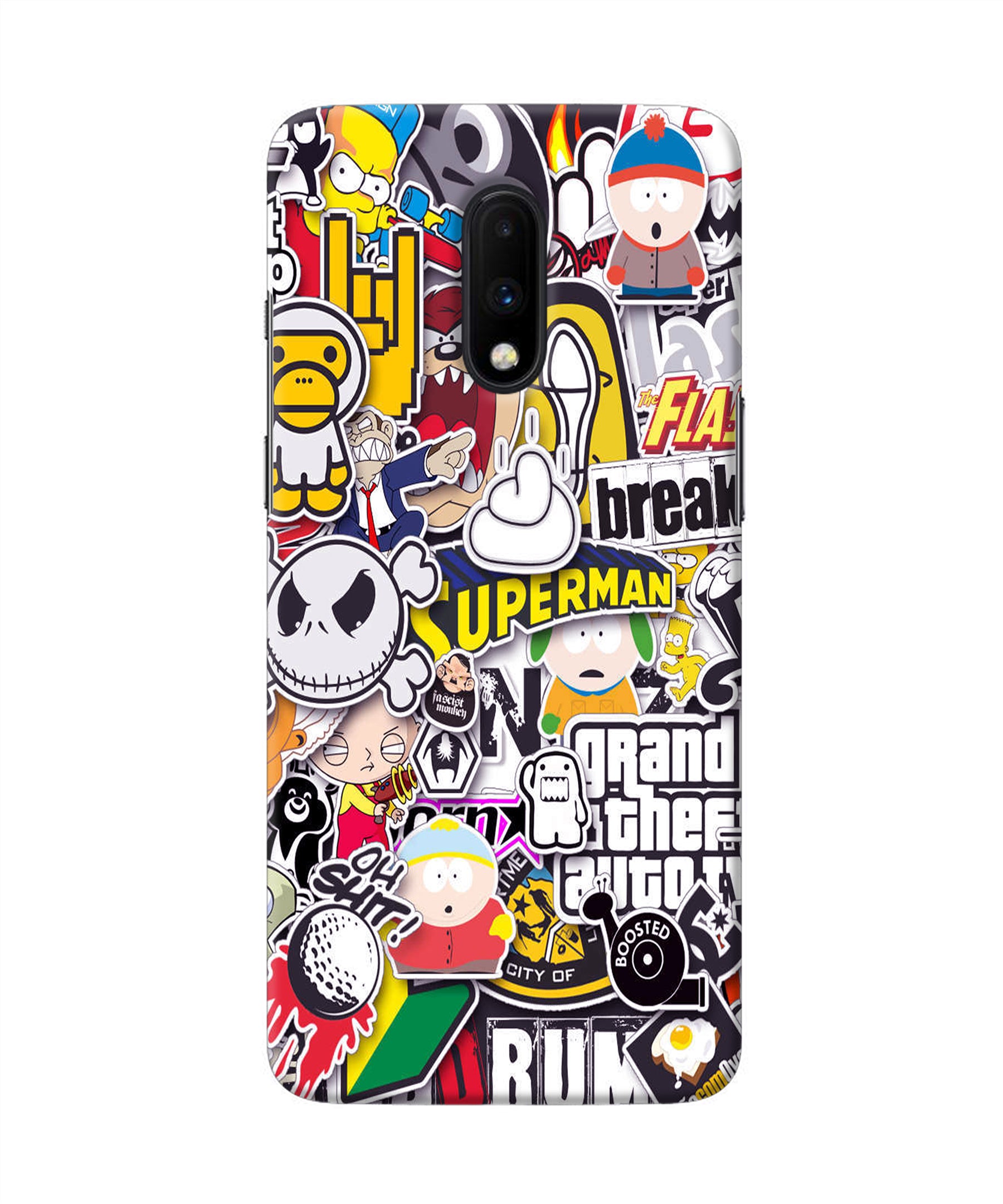 Sticker Bomb Oneplus 7 Back Cover