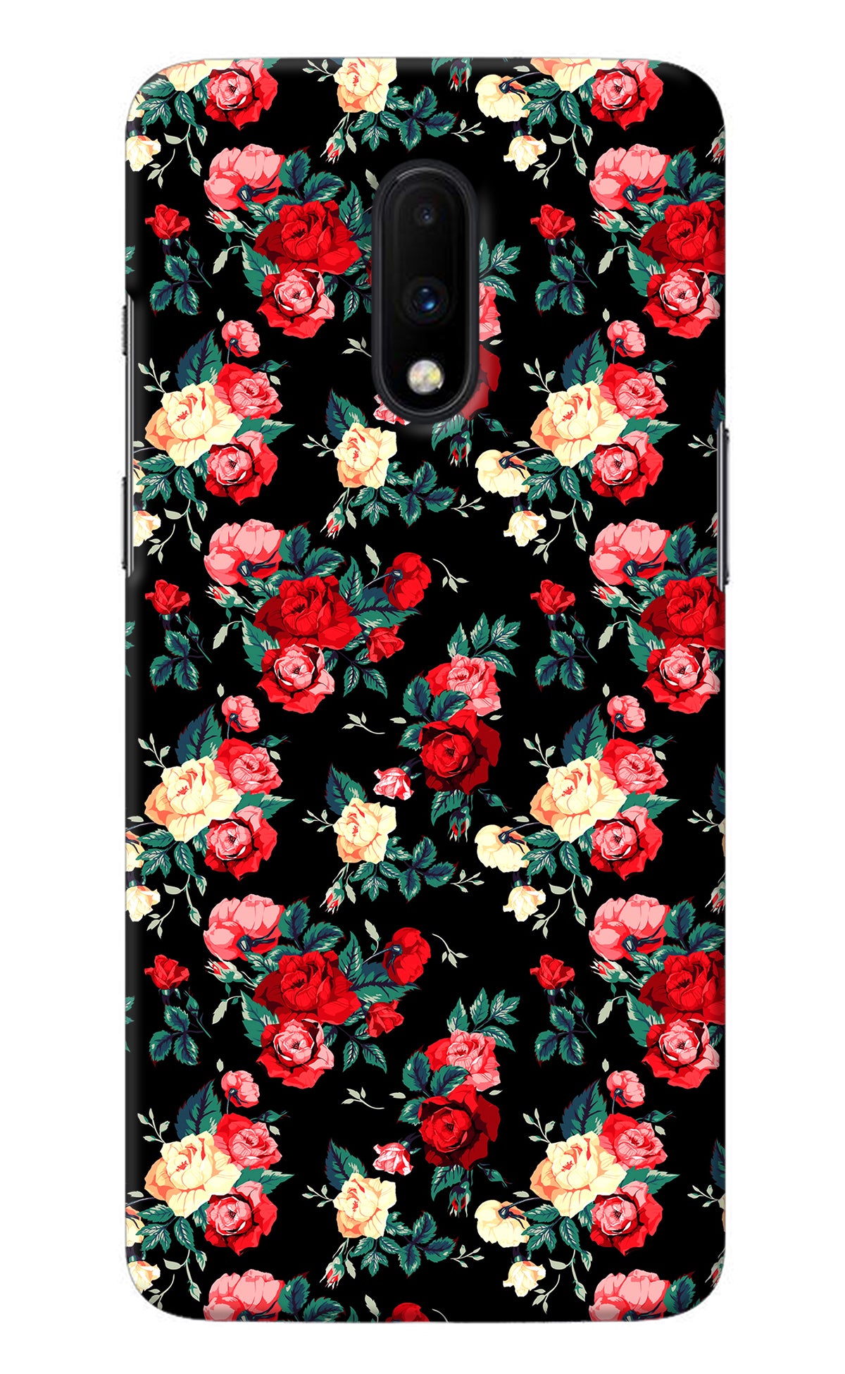 Rose Pattern Oneplus 7 Back Cover