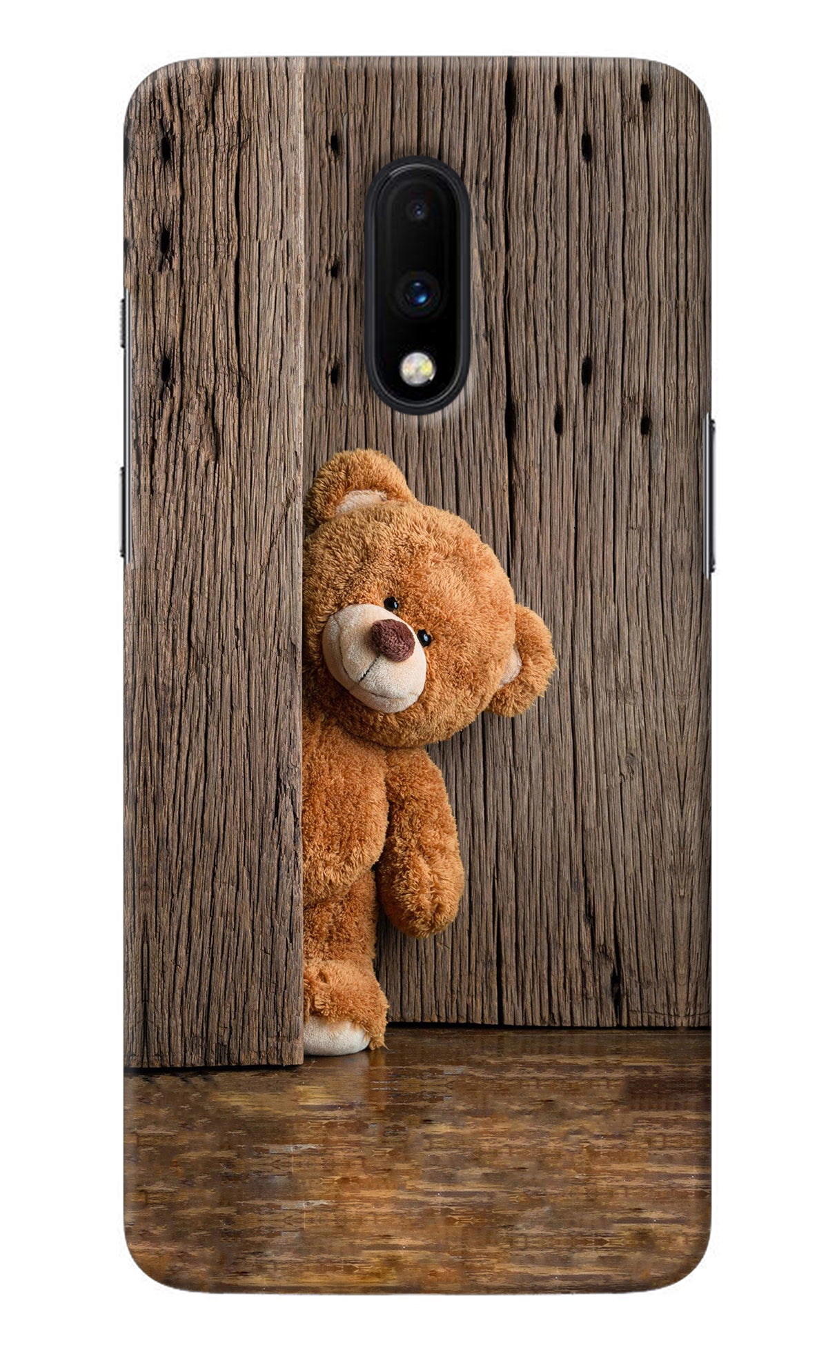 Teddy Wooden Oneplus 7 Back Cover