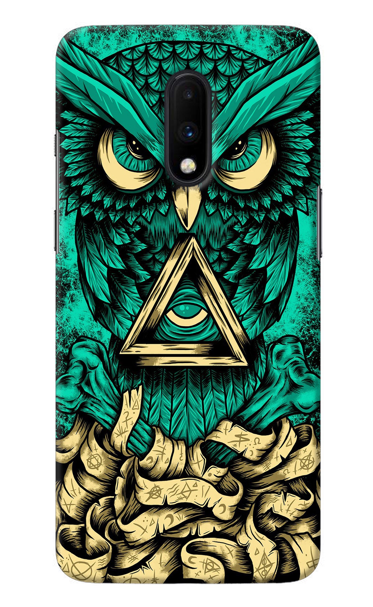 Green Owl Oneplus 7 Back Cover