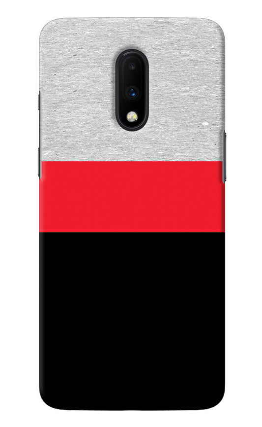 Tri Color Pattern Oneplus 7 Back Cover
