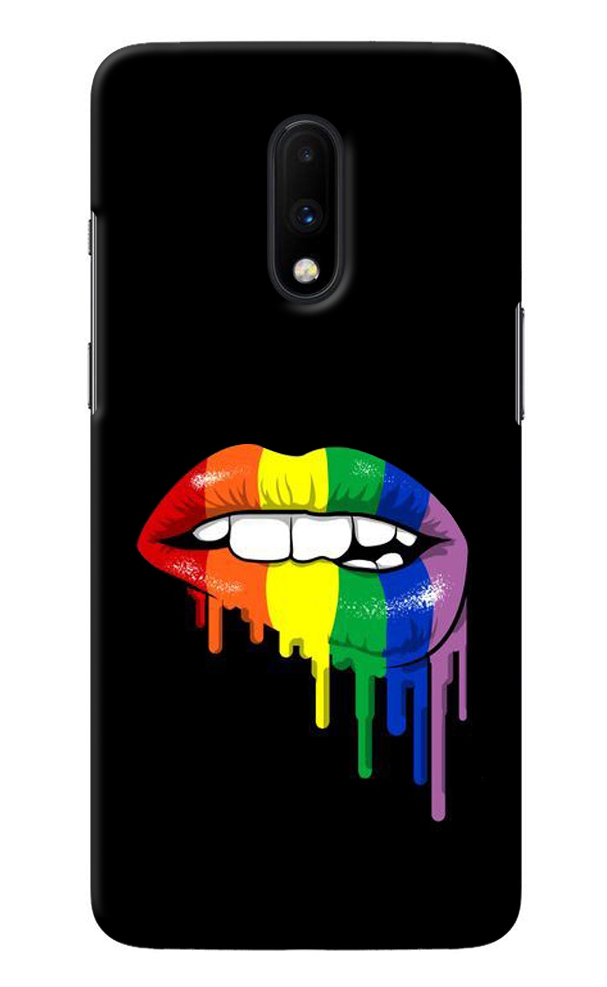 Lips Biting Oneplus 7 Back Cover