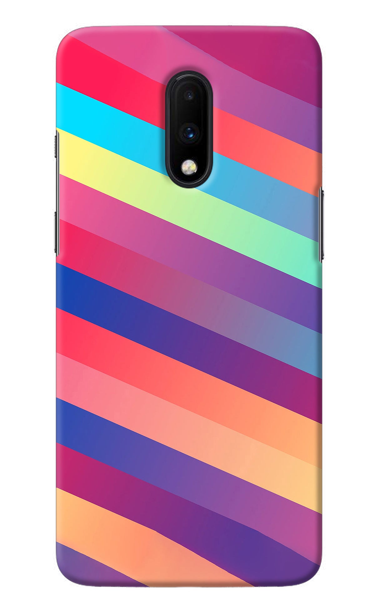 Stripes color Oneplus 7 Back Cover