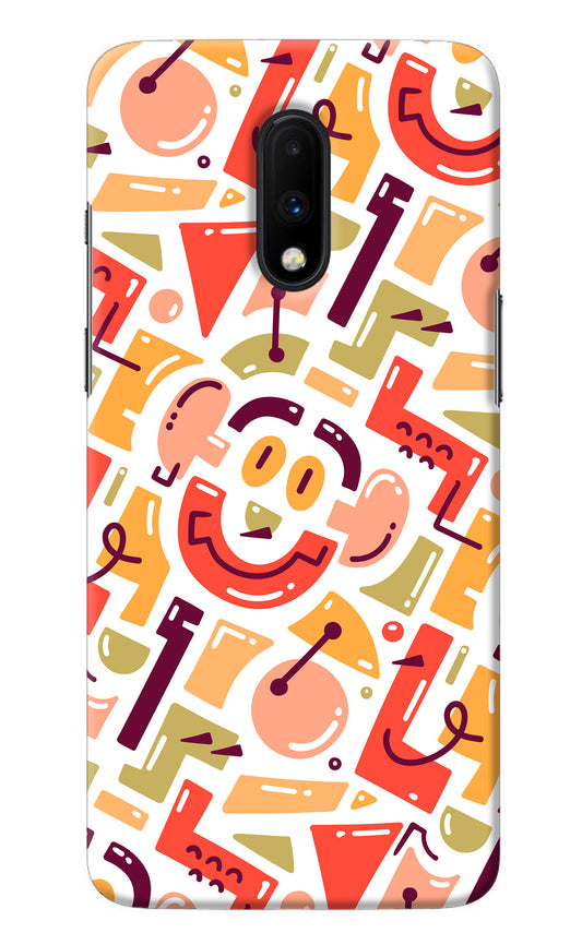 Doodle Pattern Oneplus 7 Back Cover