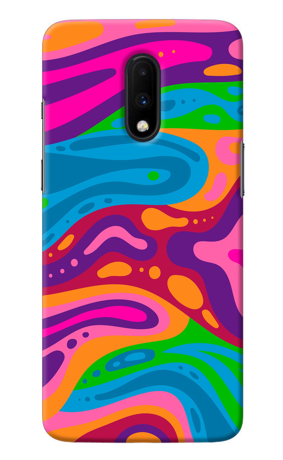 Trippy Pattern Oneplus 7 Back Cover