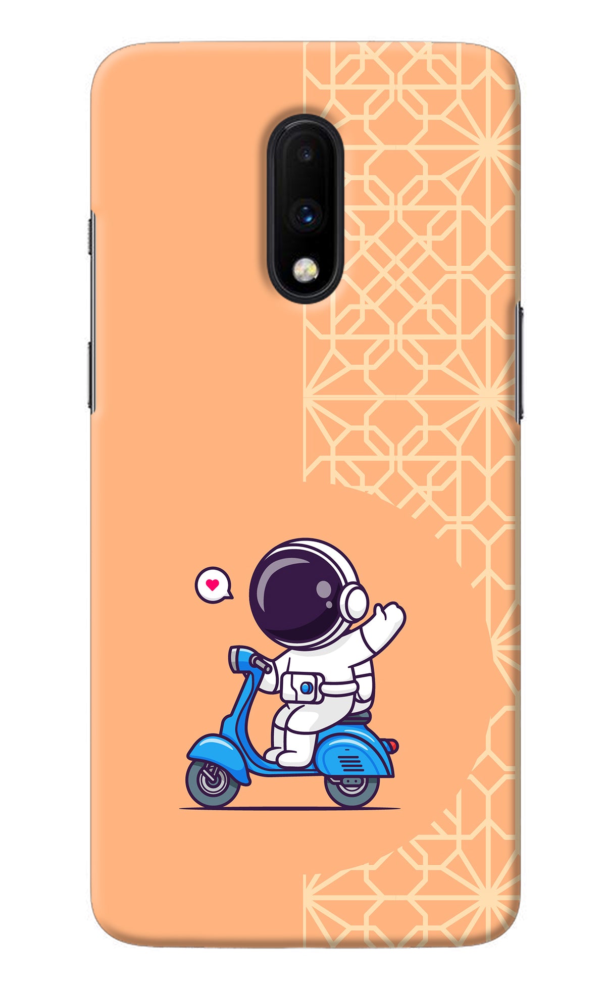 Cute Astronaut Riding Oneplus 7 Back Cover