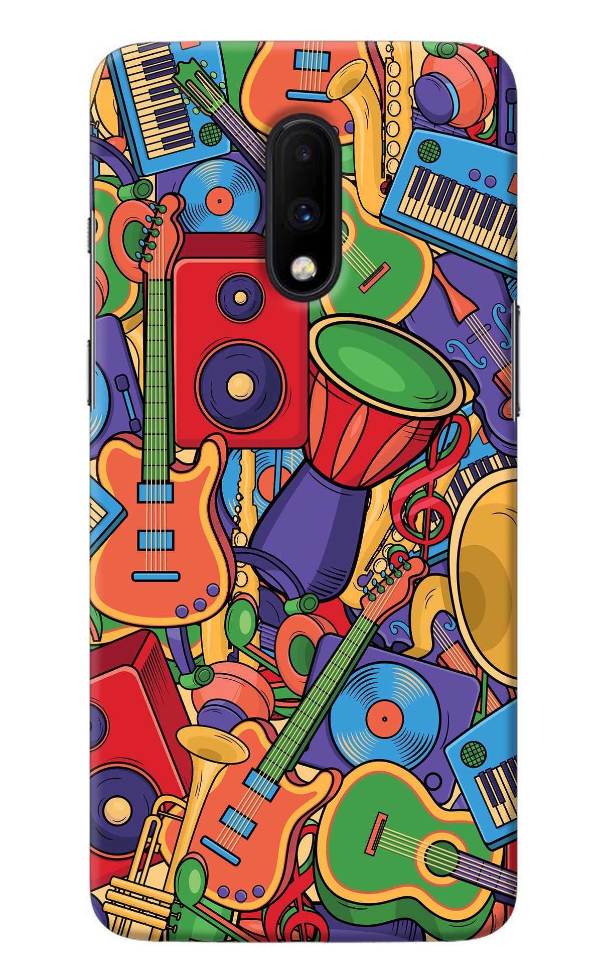 Music Instrument Doodle Oneplus 7 Back Cover