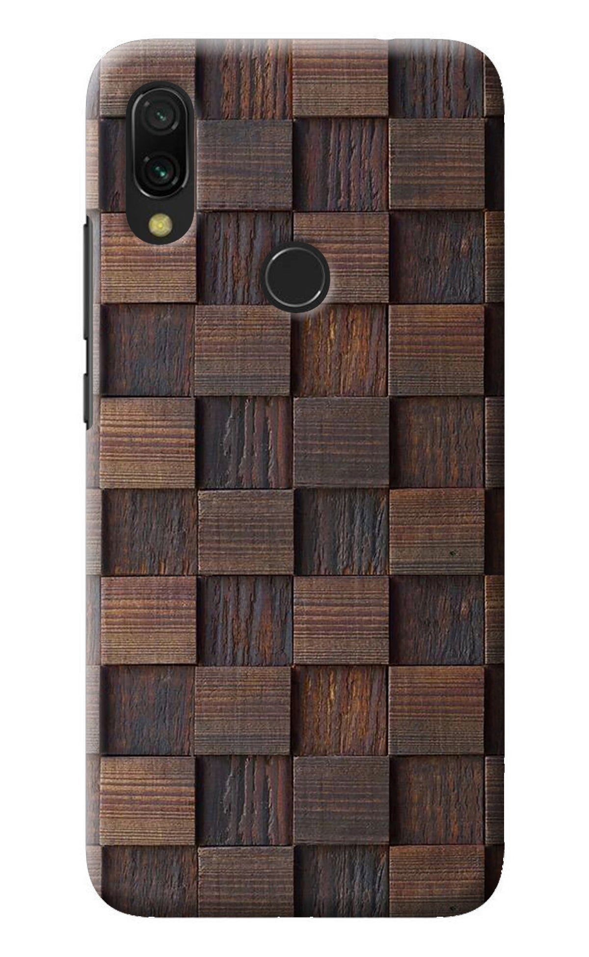 Wooden Cube Design Redmi 7 Back Cover