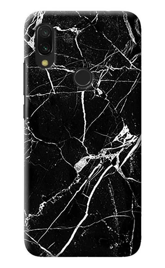 Black Marble Pattern Redmi 7 Back Cover