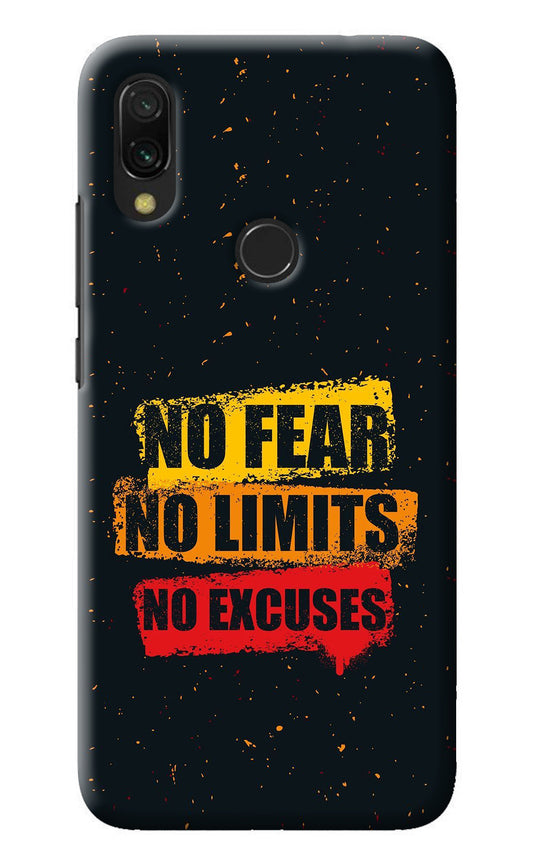 No Fear No Limits No Excuse Redmi 7 Back Cover