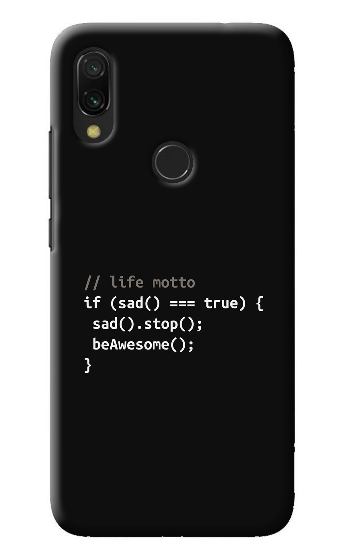 Life Motto Code Redmi 7 Back Cover