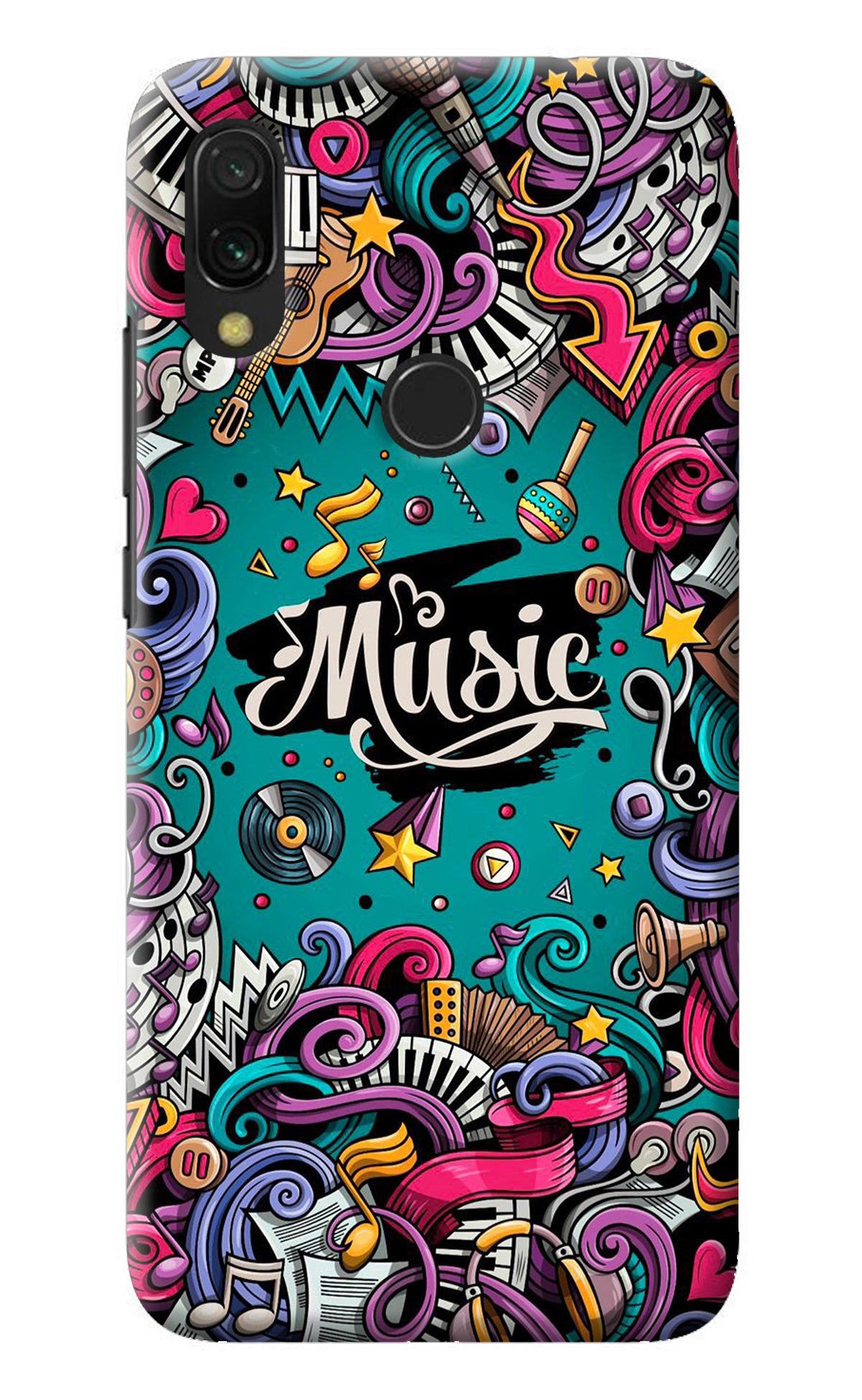 Music Graffiti Redmi 7 Back Cover