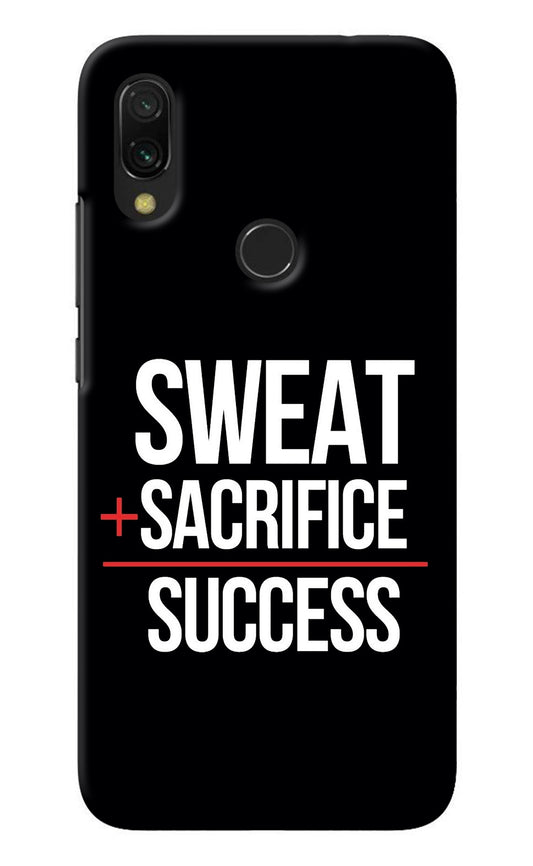 Sweat Sacrifice Success Redmi 7 Back Cover
