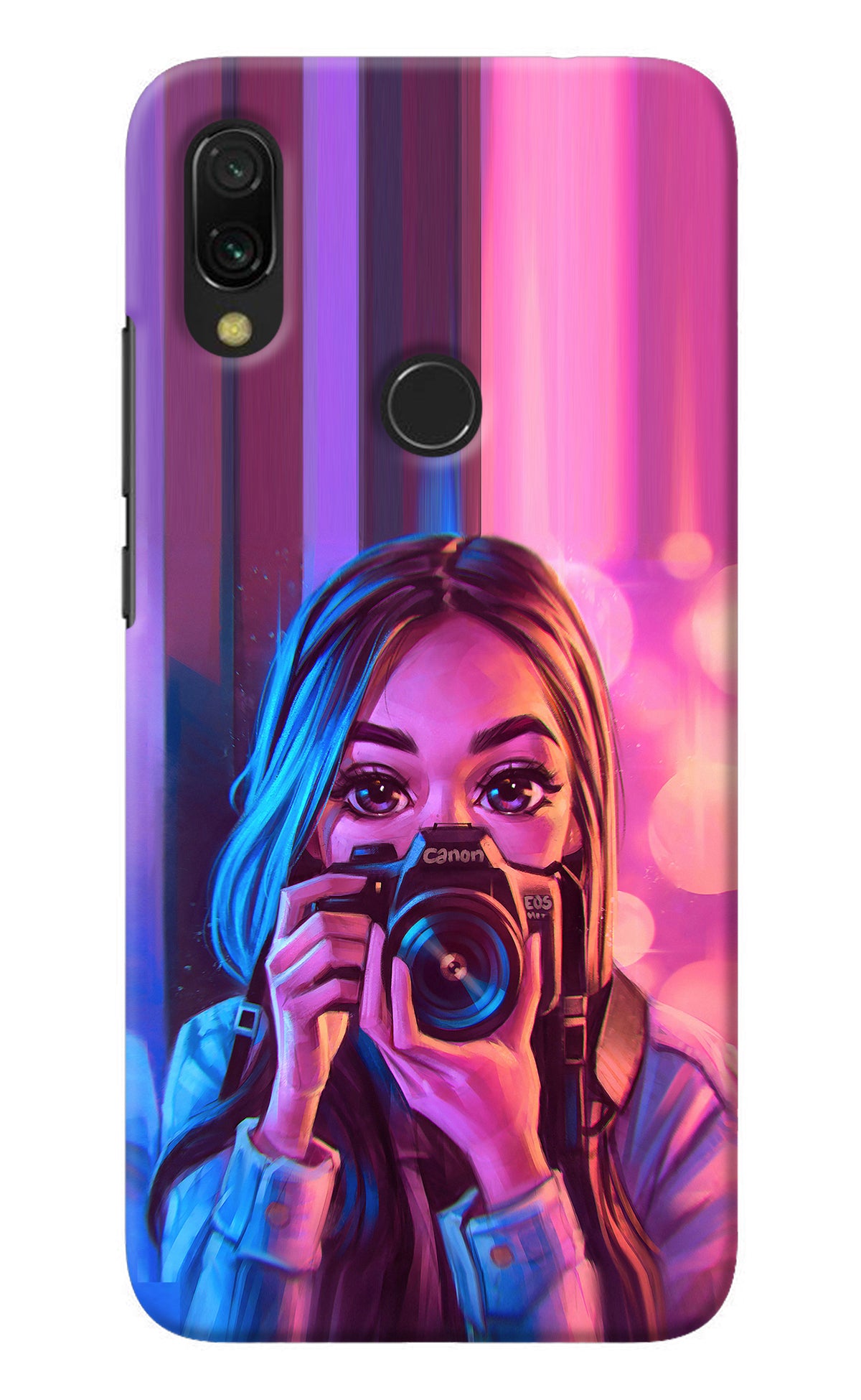 Girl Photographer Redmi 7 Back Cover