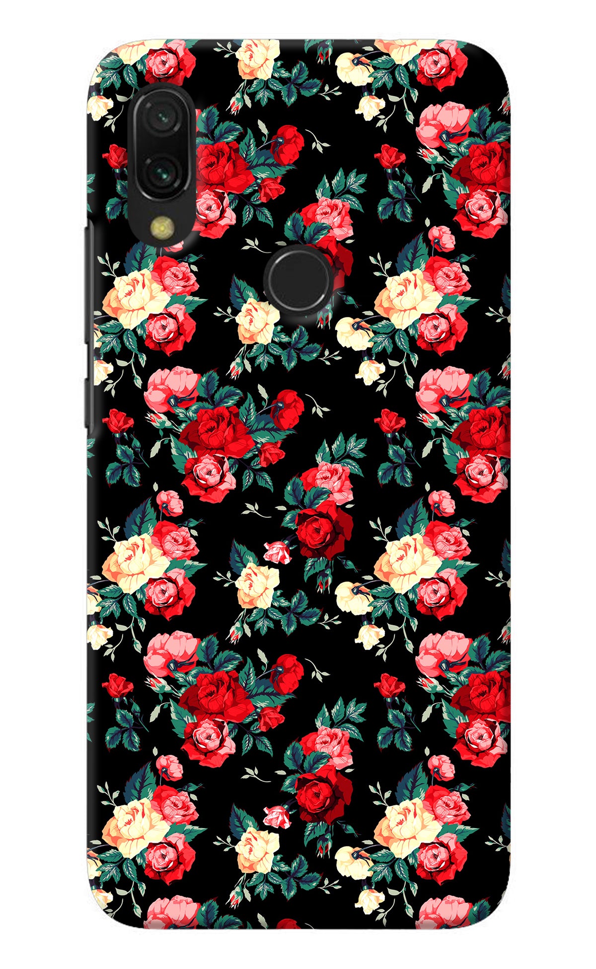 Rose Pattern Redmi 7 Back Cover