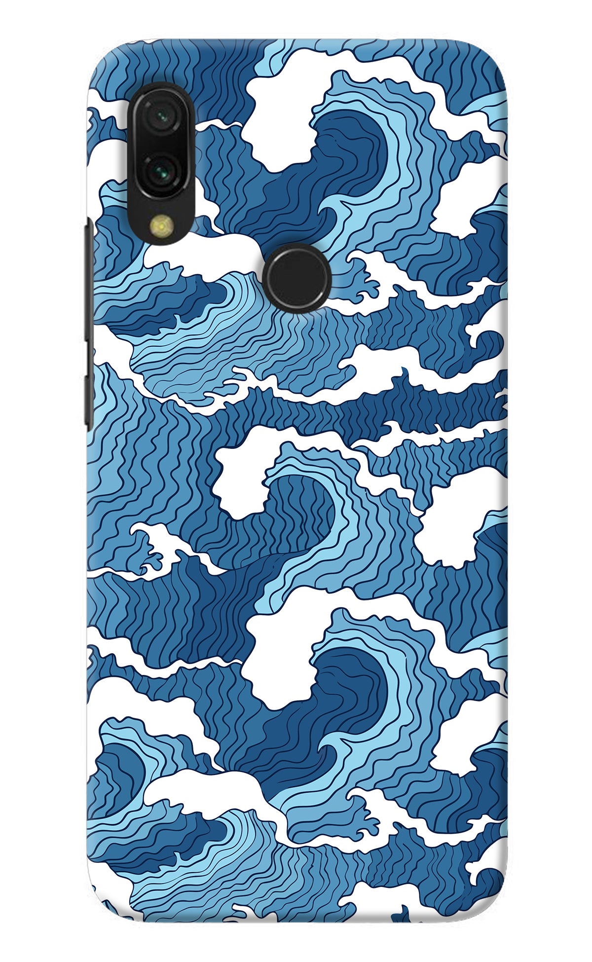 Blue Waves Redmi 7 Back Cover