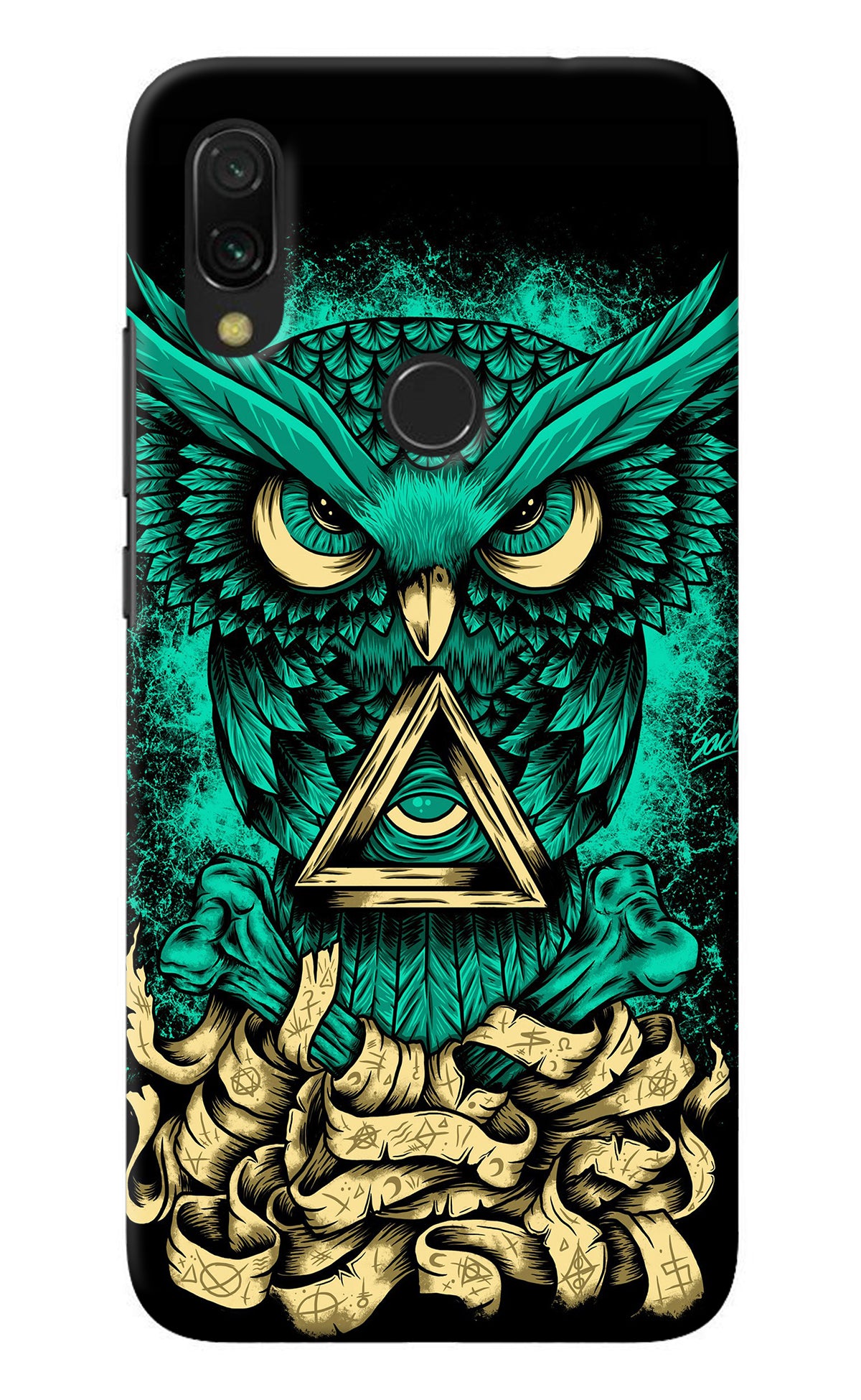 Green Owl Redmi 7 Back Cover